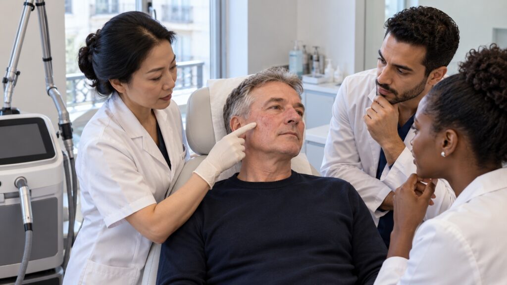 Formation laser vasculaire avec analyse d’une lésion avant traitement